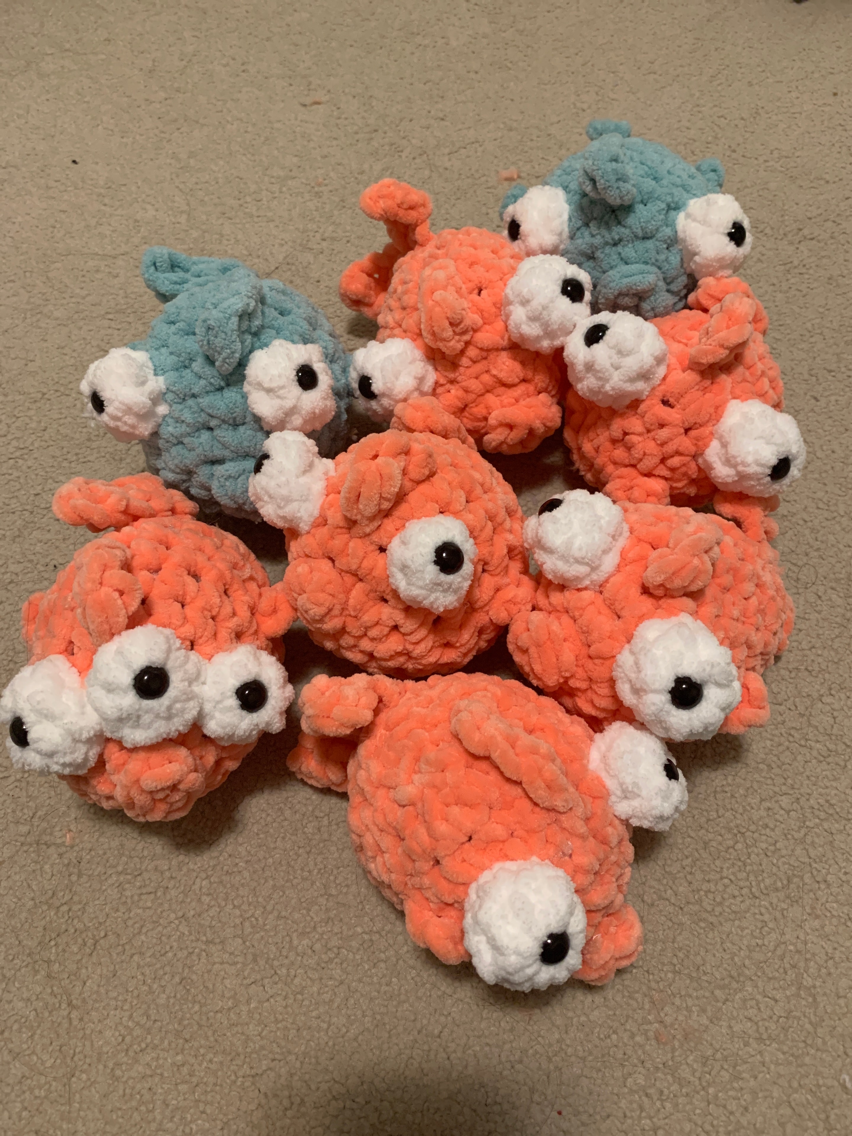 Handmade crochet Big-Eyed Fish named Cody